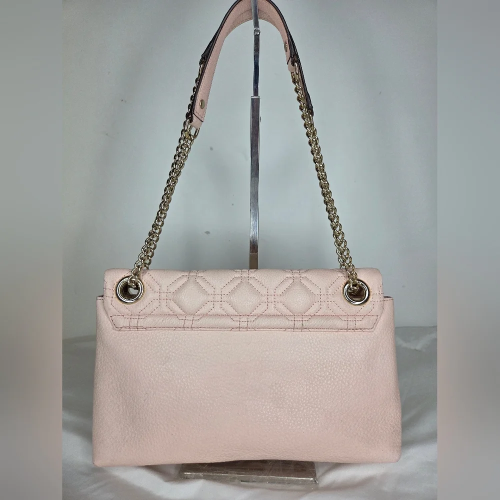 Kate Spade Elegant Leather Pink Quilted Shoulder Bag - Picture 3 of 16